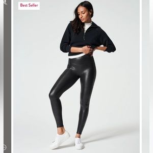 Spanx Faux Leather Leggings Black size Small
